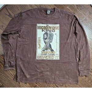 Tupac Shakur The Microphone King Dream USA DR Long Sleeve T 3XL Hip Hop Rap